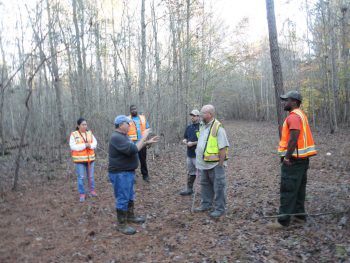 timber farm with Alabama A & M students learning