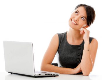 lady with laptop