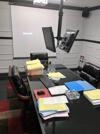 Our conference room becomes our ERO Center during tax season