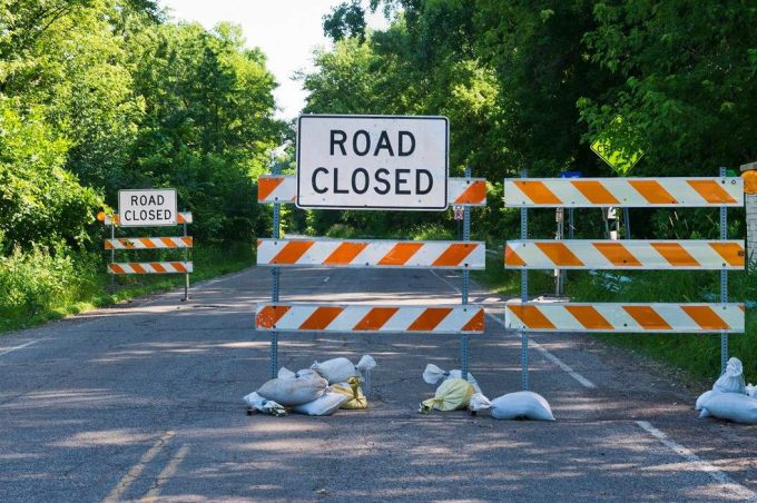 road closed sign