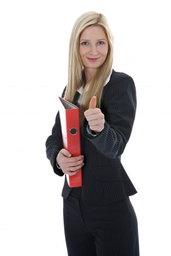 woman giving thumbs up