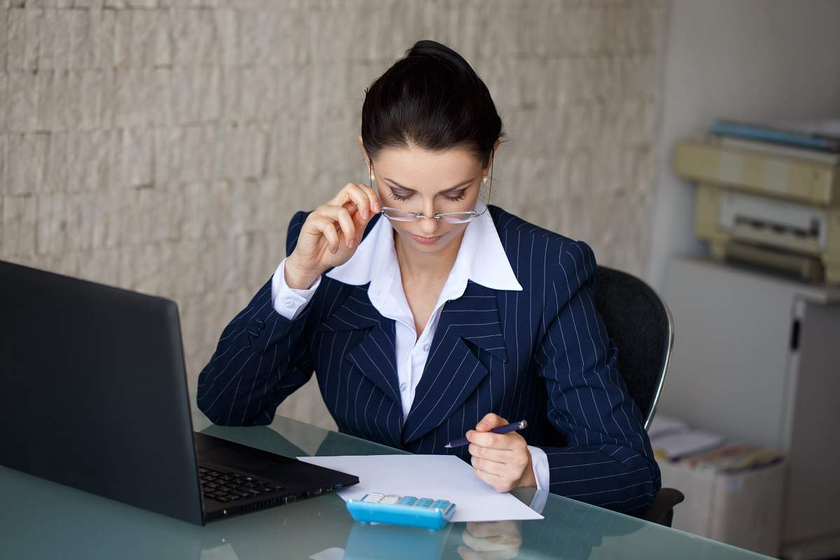 accountant at desk