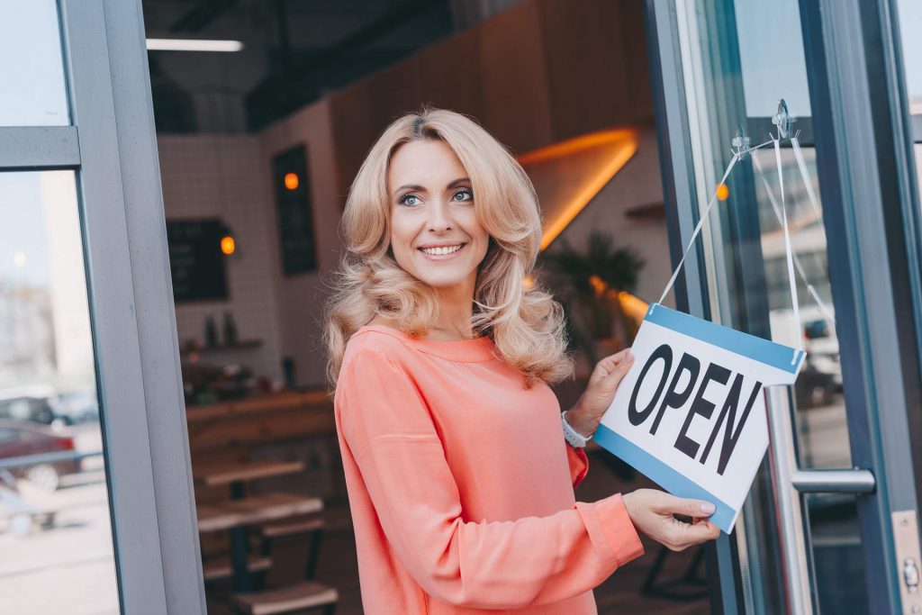 business reopens