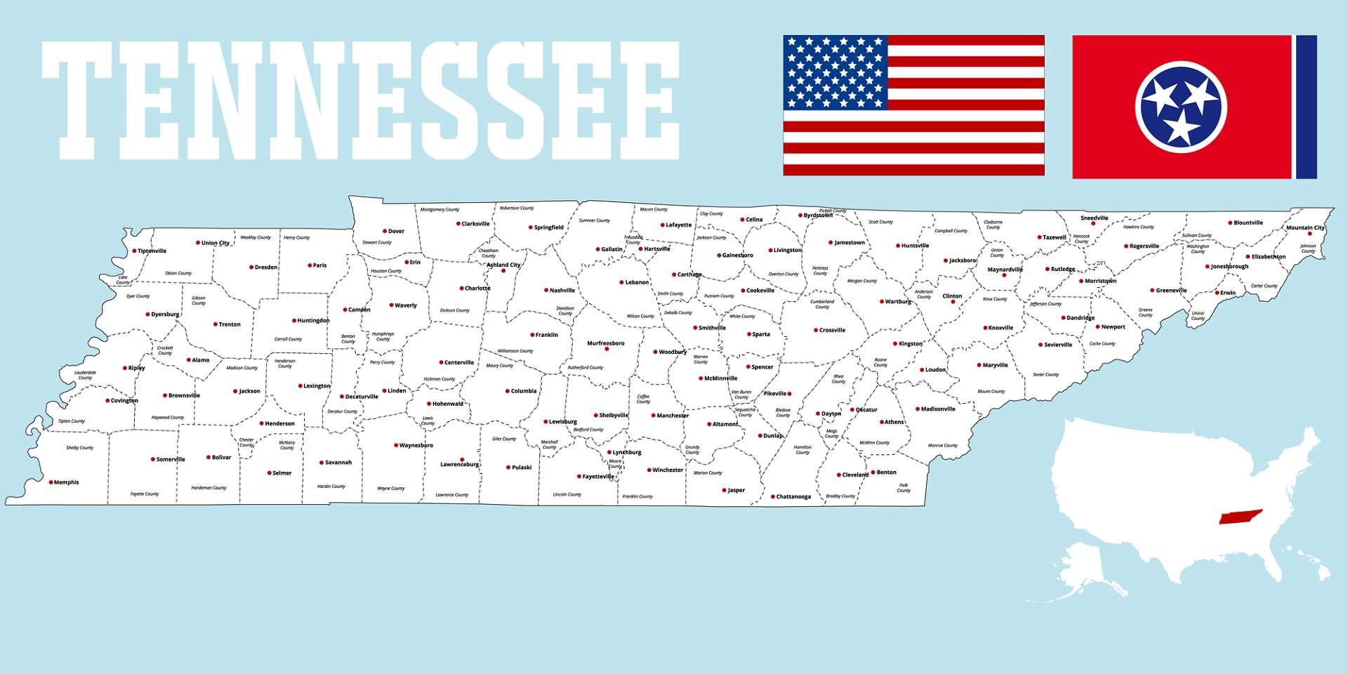 Tennessee map